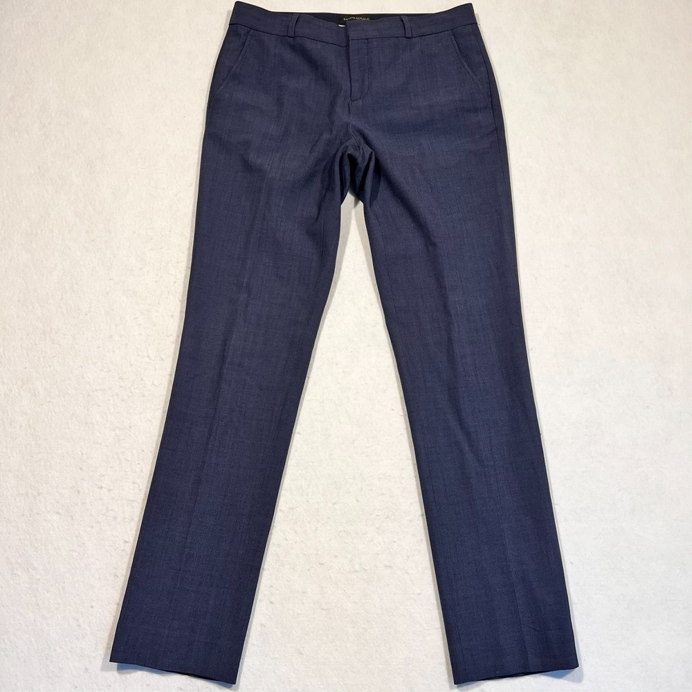 Banana Republic Women's Navy Straight-Leg Trousers